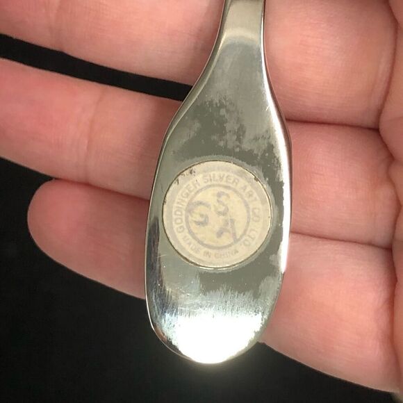 godinger teddy bear child’s spoon and fork set silver plated vintage 5 inch - Picture 3 of 5